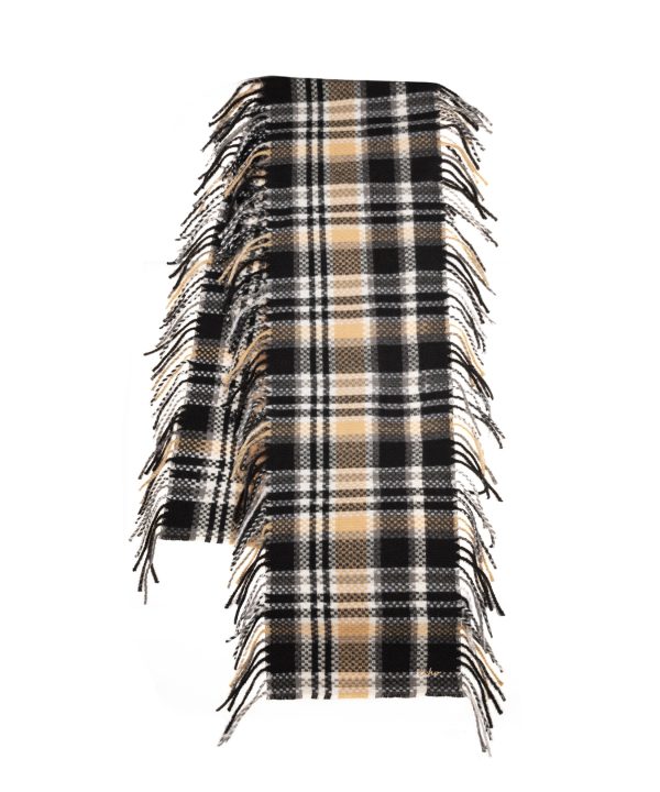 Vintage Plaid Side Fringe Scarf - Image 3