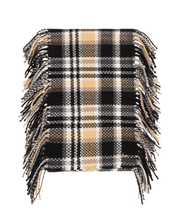 Vintage Plaid Side Fringe Scarf - Image 4