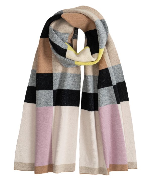 Merino Wool Geo Jacquard Scarf