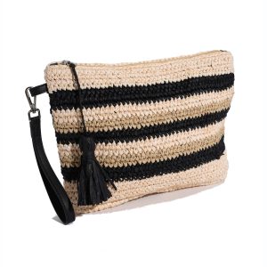 Striped Crochet Bikini Bag