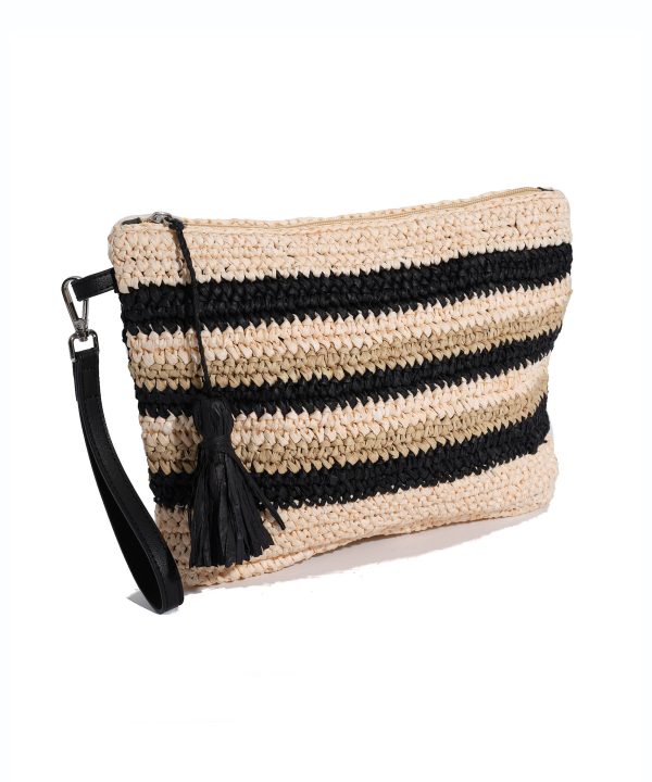Striped Crochet Bikini Bag