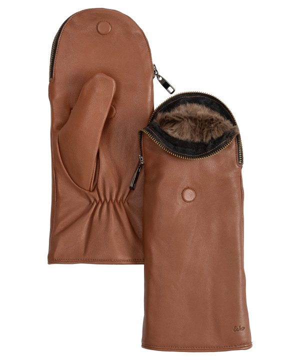 Zip-top Mitten With Faux Fur Lining - Image 2