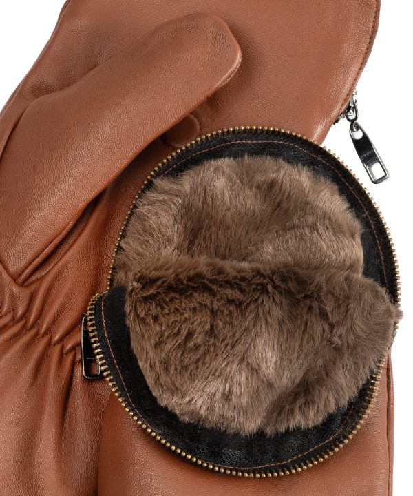 Zip-top Mitten With Faux Fur Lining - Image 3