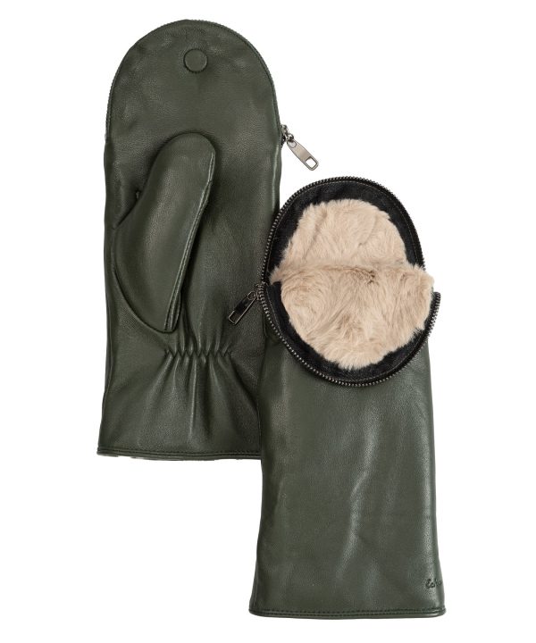 Zip-top Mitten With Faux Fur Lining - Image 5