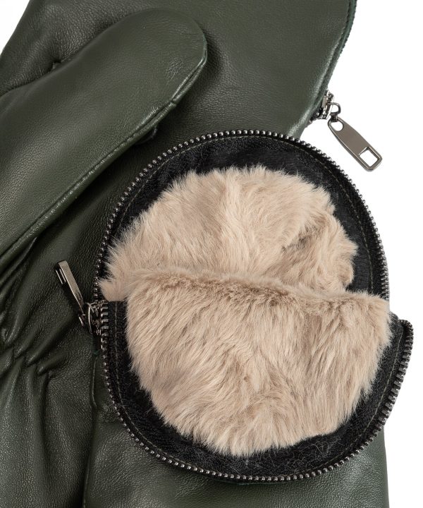 Zip-top Mitten With Faux Fur Lining - Image 6