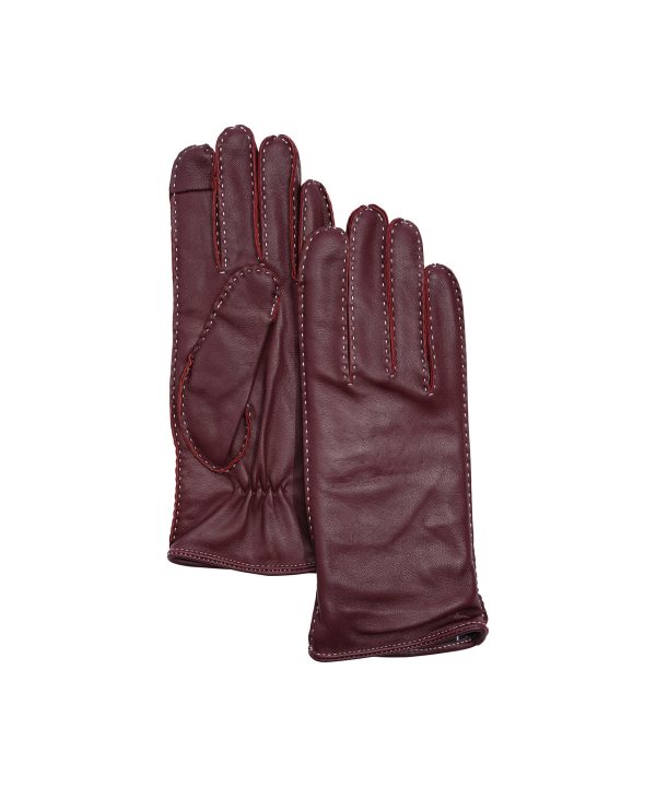 Stitch Detail Leather Glove - Image 8