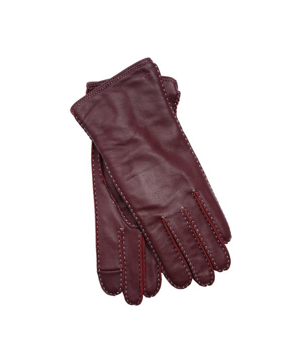 Stitch Detail Leather Glove - Image 7