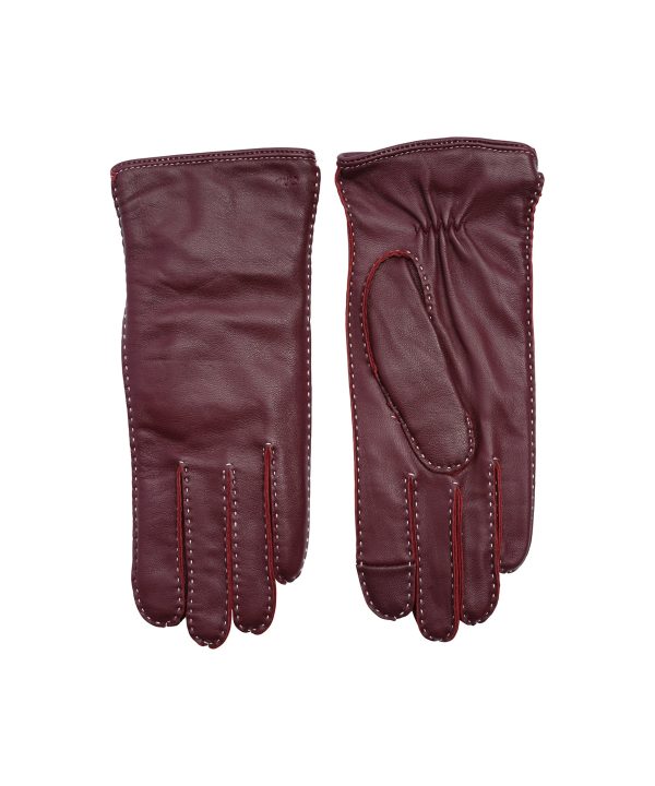 Stitch Detail Leather Glove - Image 9