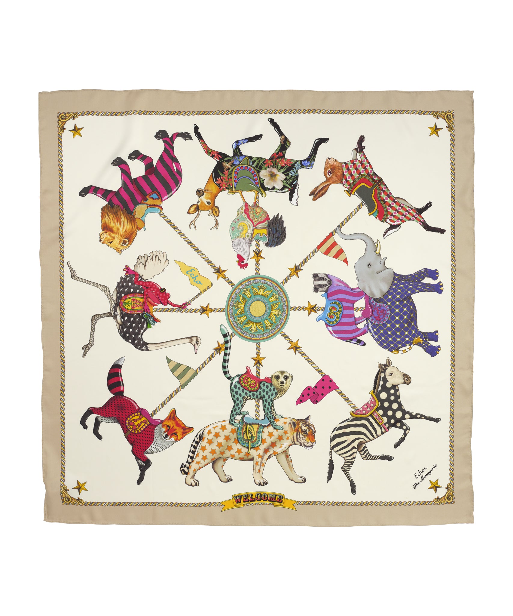 The Menagerie 35 Silk Square Scarf - Image 8