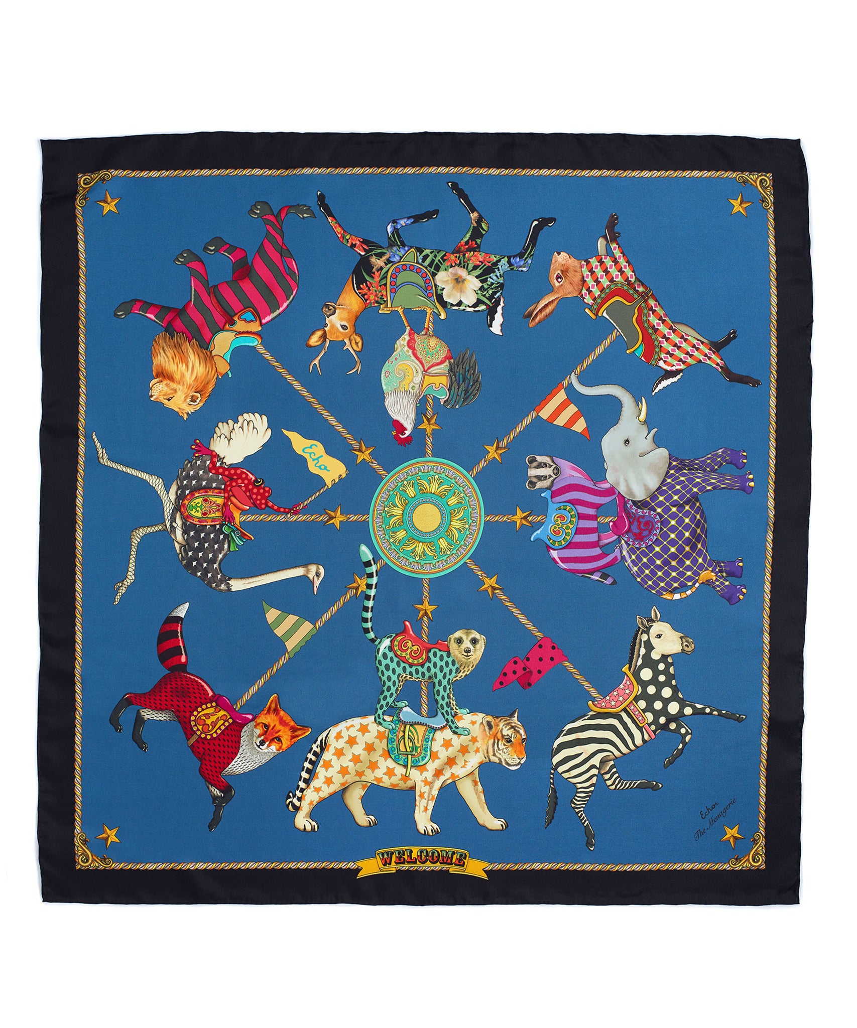 The Menagerie 35 Silk Square Scarf