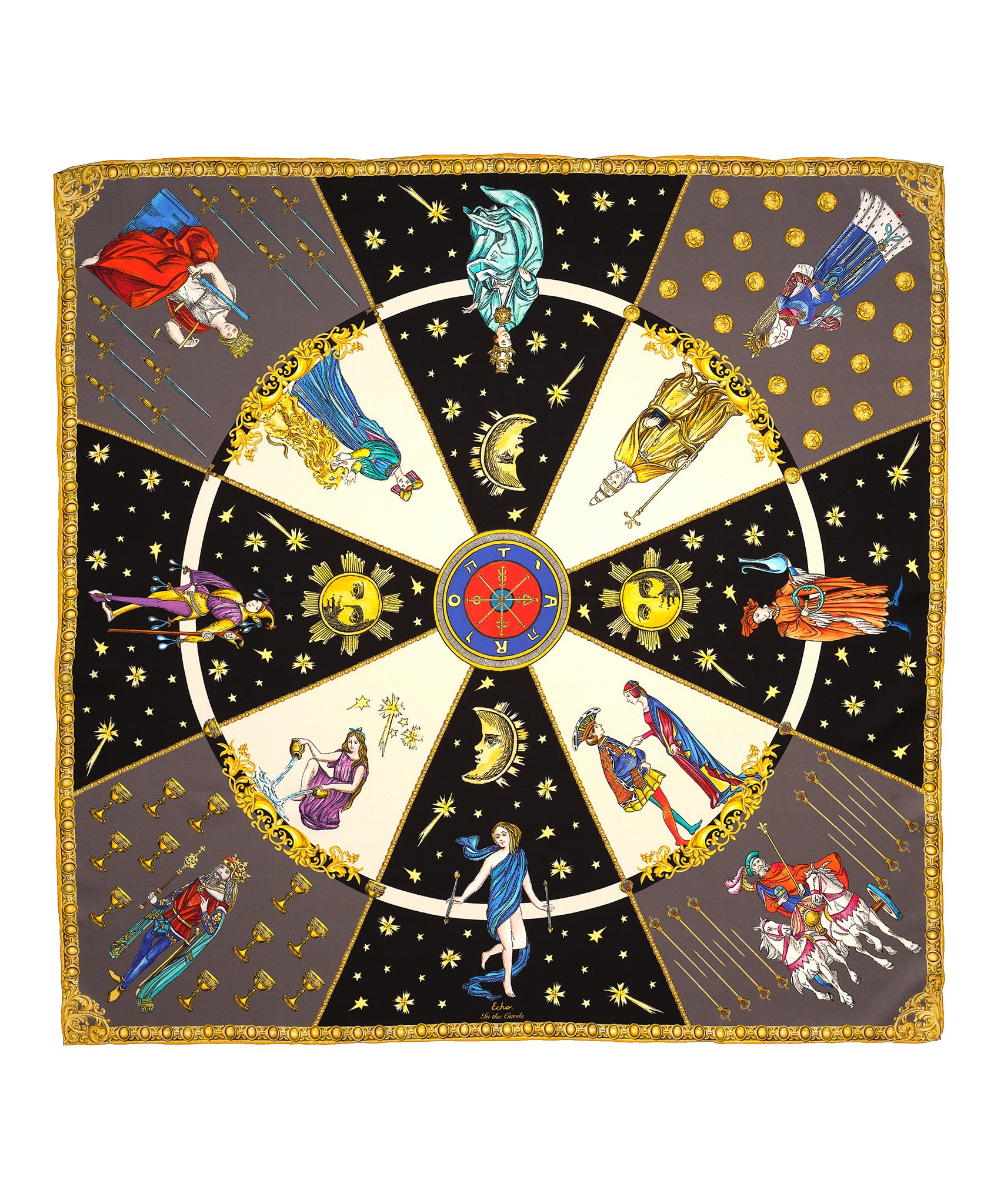 In The Cards 35 Silk Square Scarf
