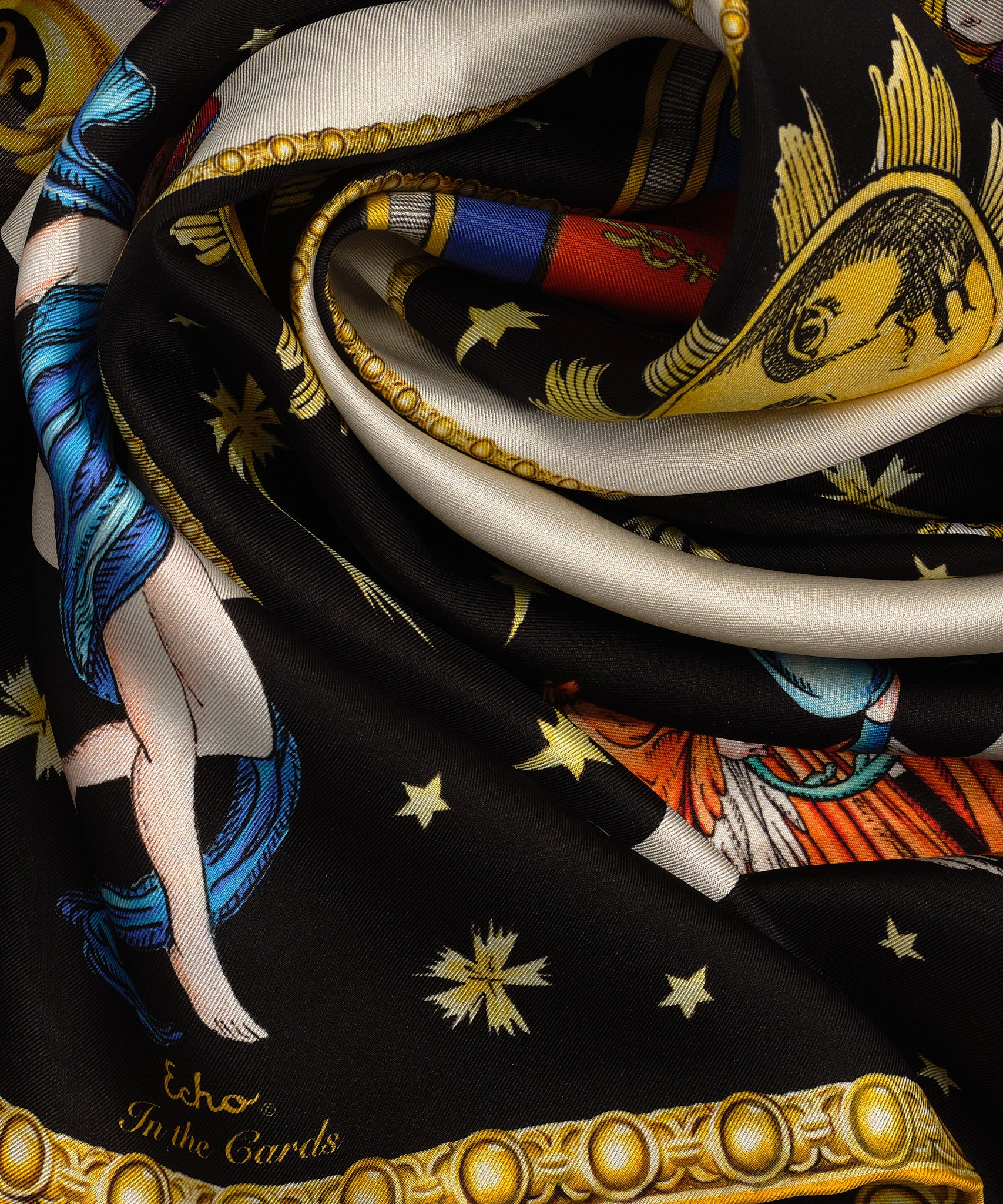 In The Cards 35 Silk Square Scarf - Image 4