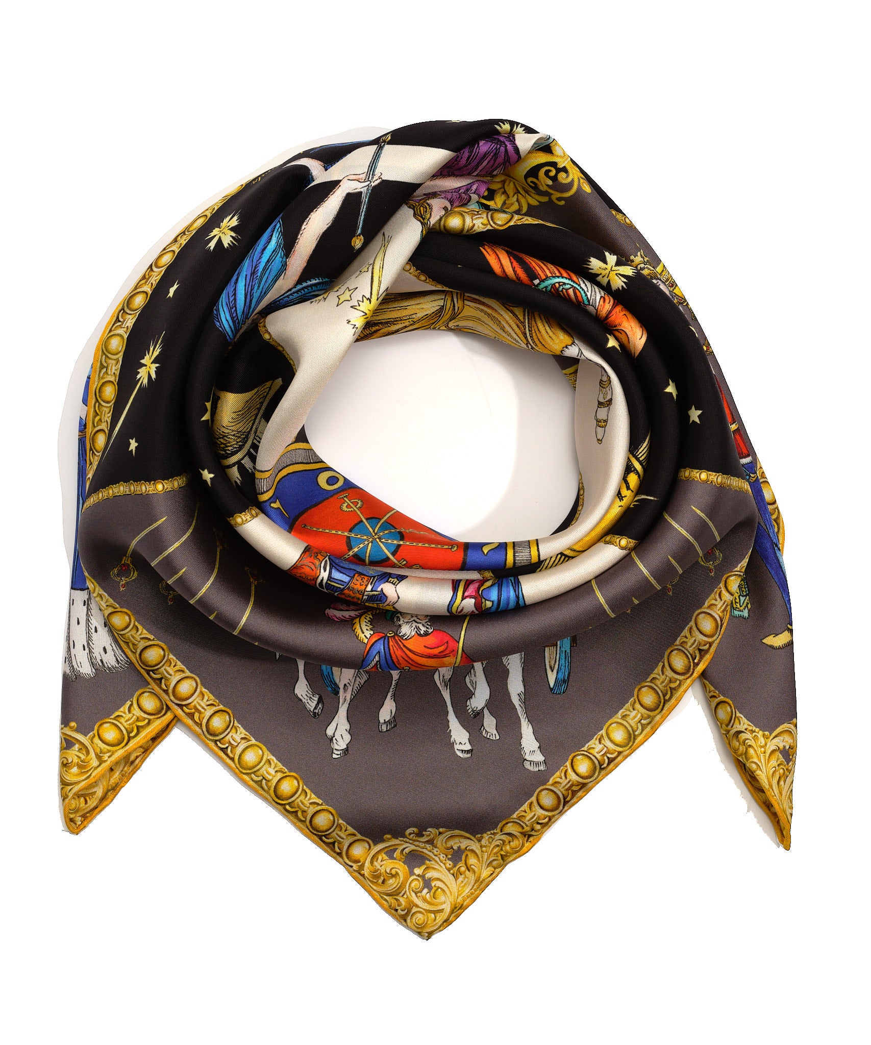 In The Cards 35 Silk Square Scarf - Image 3