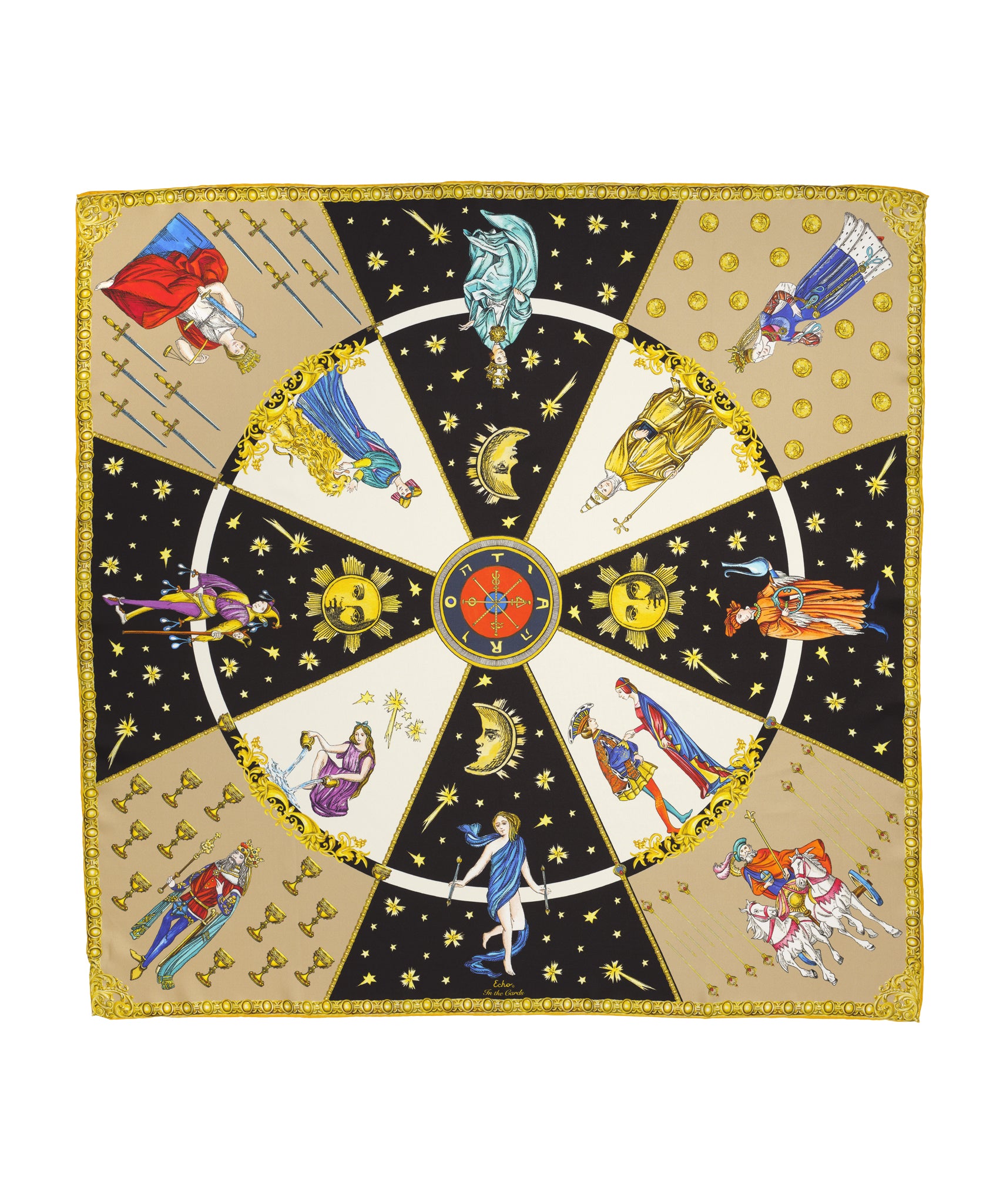 In The Cards 35 Silk Square Scarf - Image 8