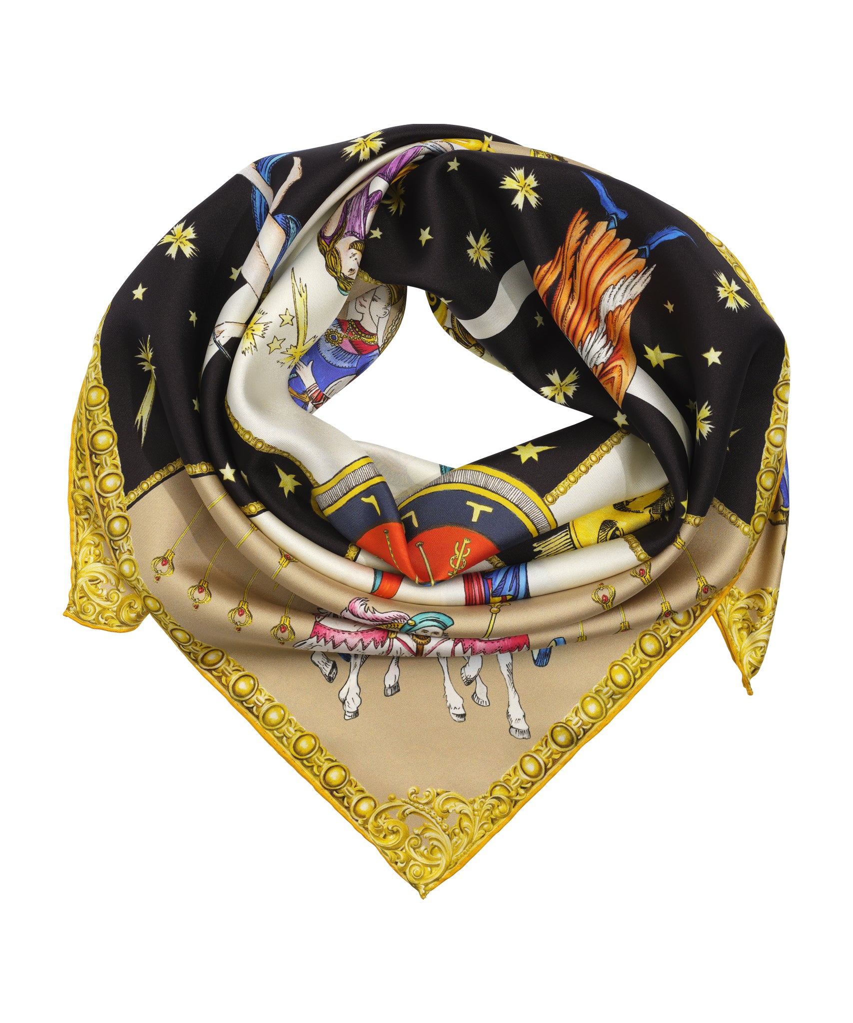 In The Cards 35 Silk Square Scarf - Image 9