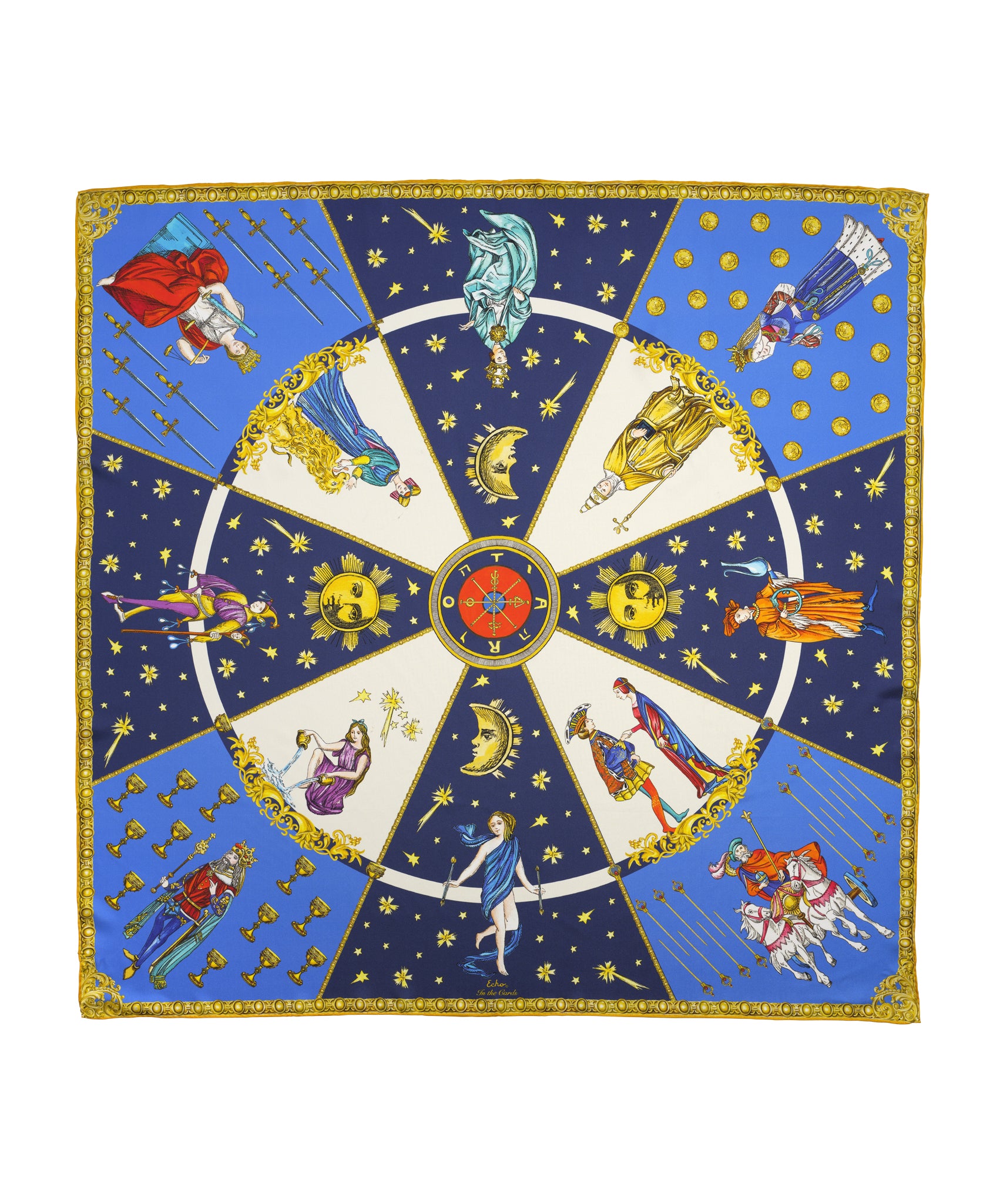 In The Cards 35 Silk Square Scarf - Image 12