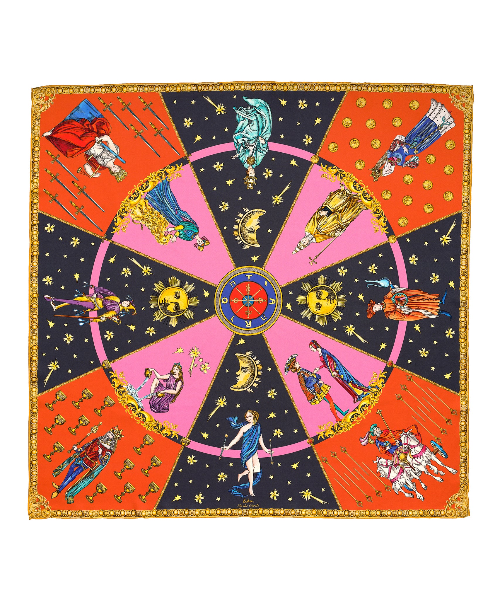 In The Cards 35 Silk Square Scarf - Image 5