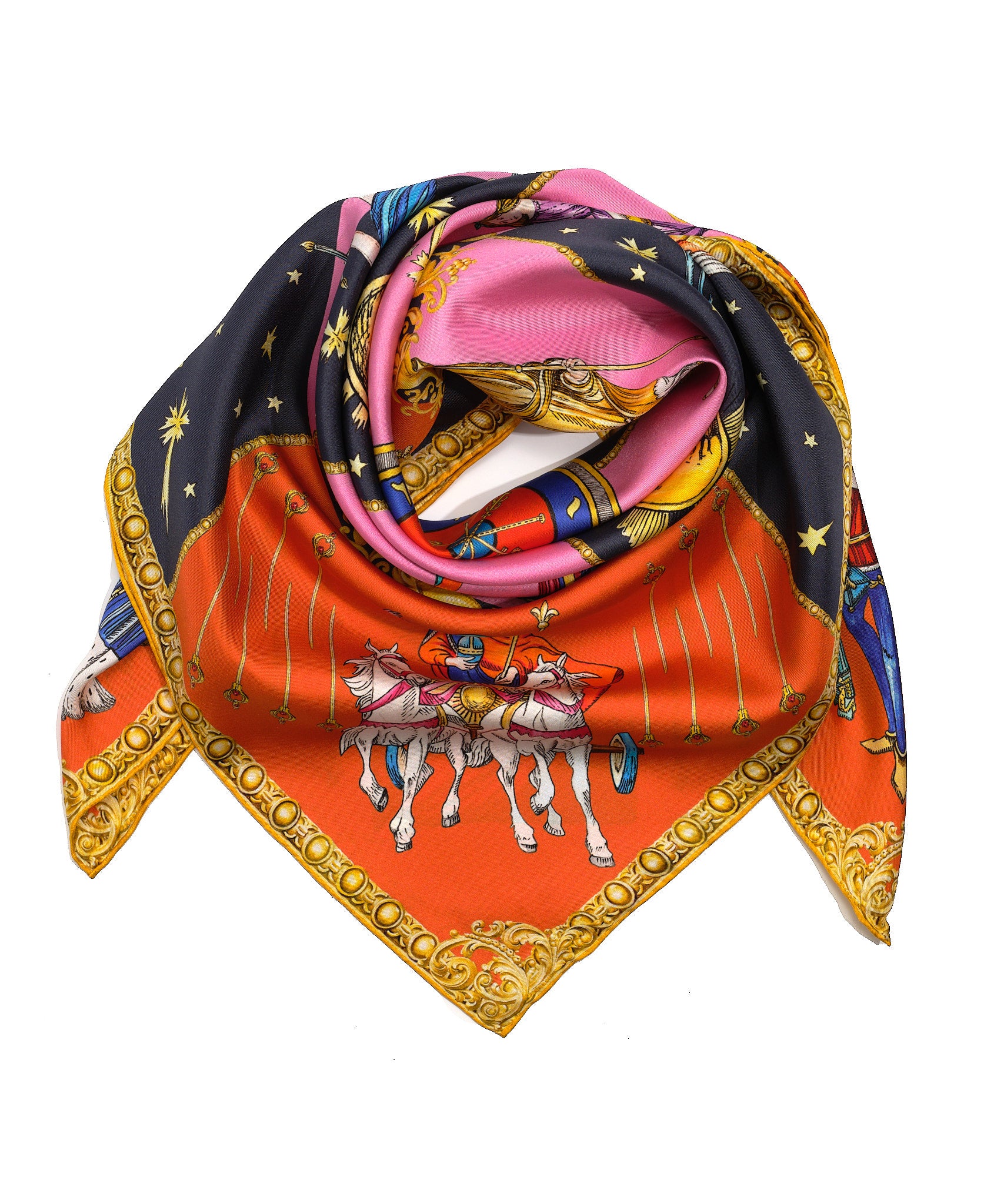 In The Cards 35 Silk Square Scarf - Image 6