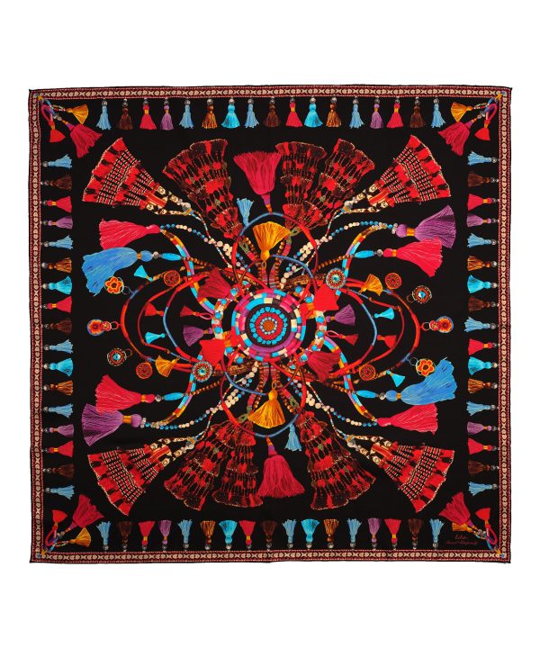 Tassel Rhapsody 35 Silk Square Scarf - Image 5