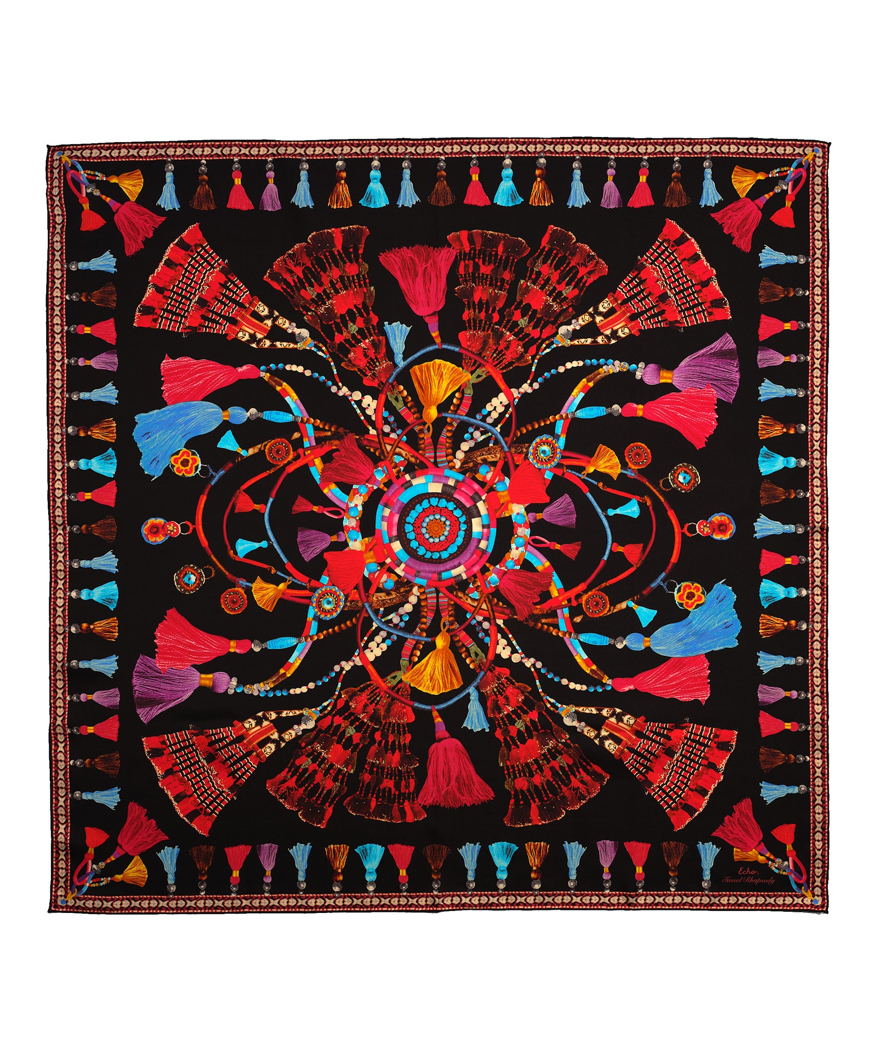 Tassel Rhapsody 35 Silk Square Scarf - Image 5
