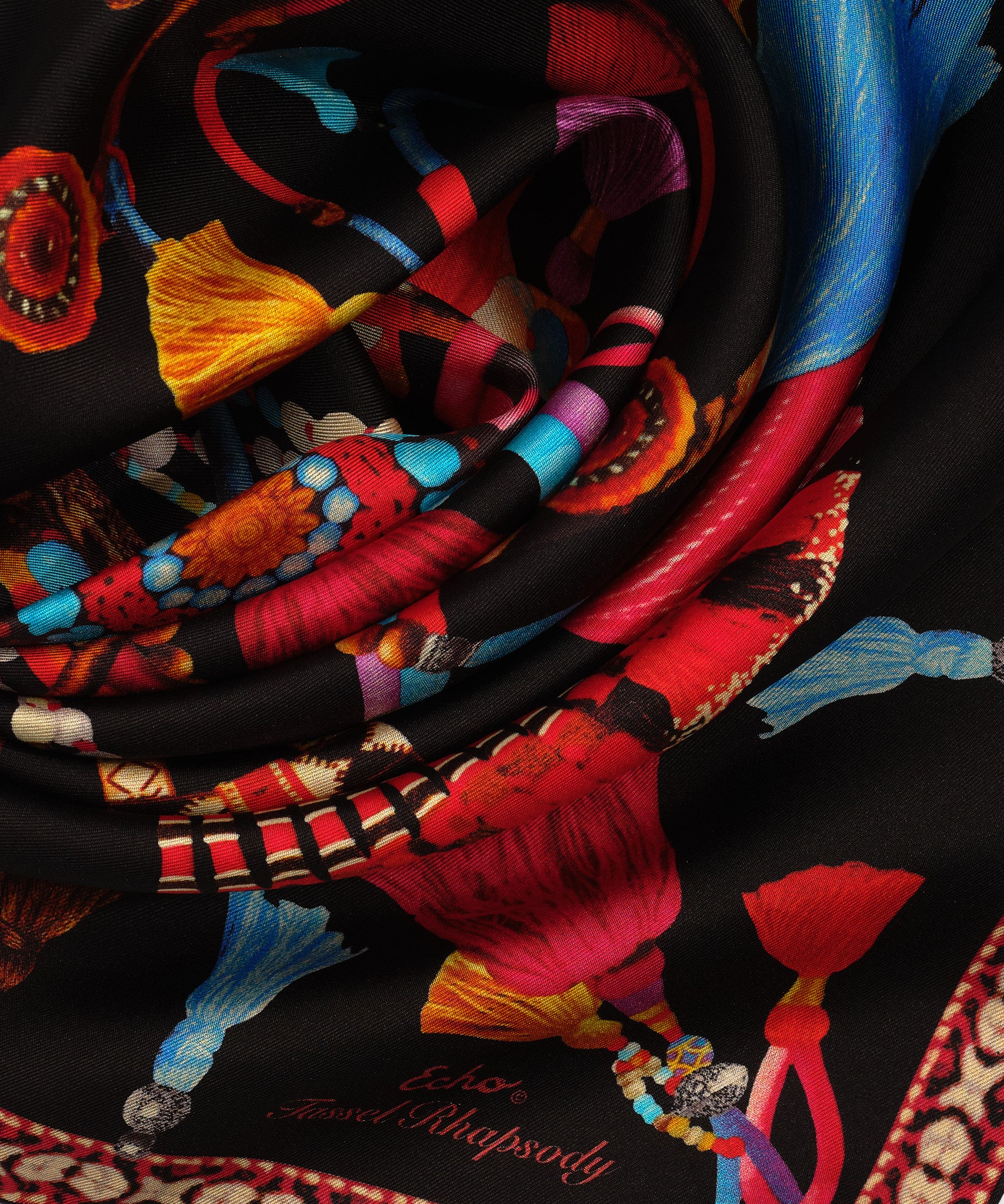 Tassel Rhapsody 35 Silk Square Scarf - Image 9
