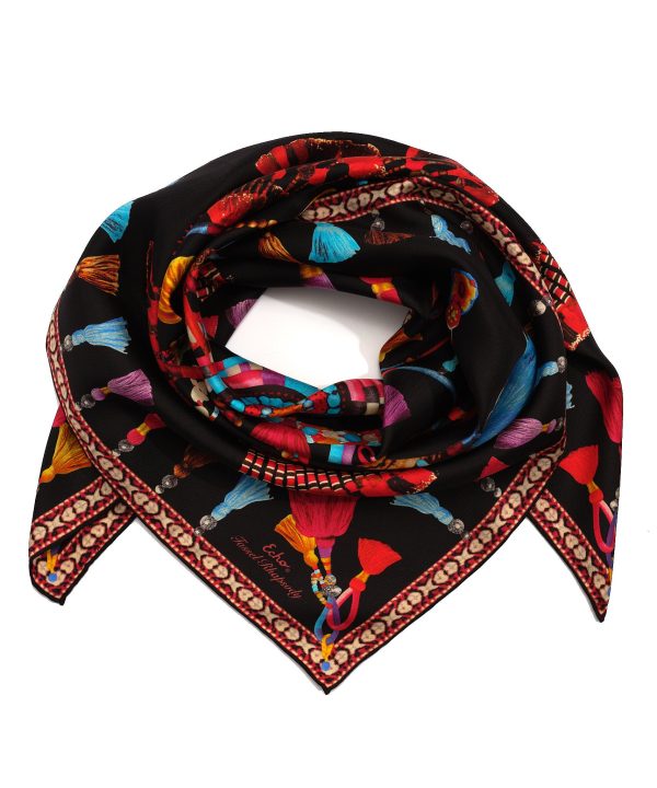 Tassel Rhapsody 35 Silk Square Scarf - Image 8