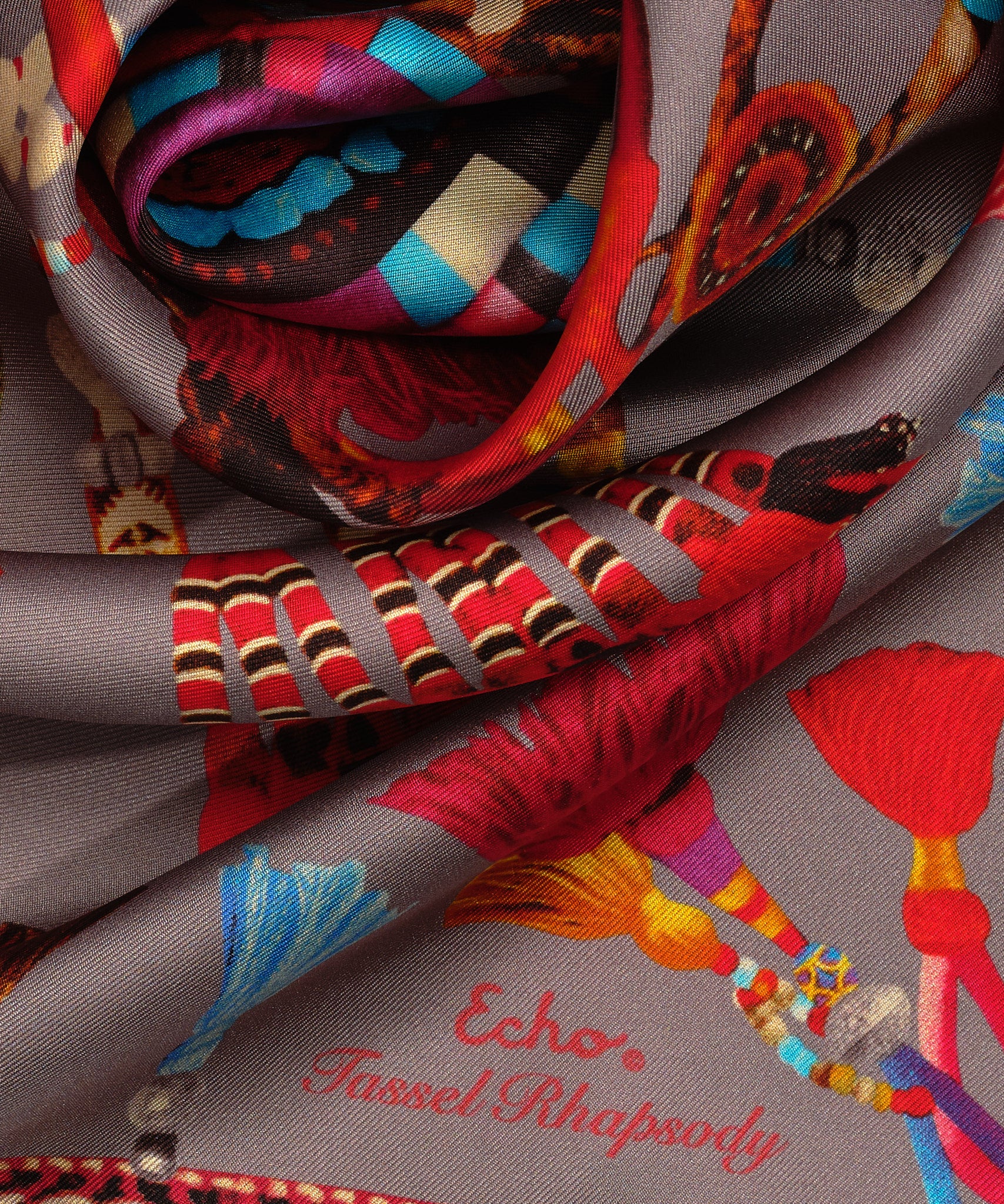 Tassel Rhapsody 35 Silk Square Scarf - Image 7