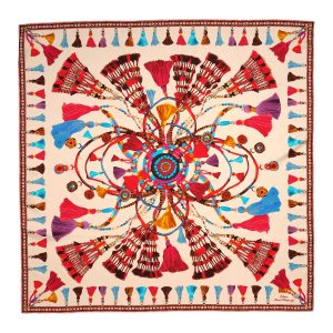 Tassel Rhapsody 35 Silk Square Scarf
