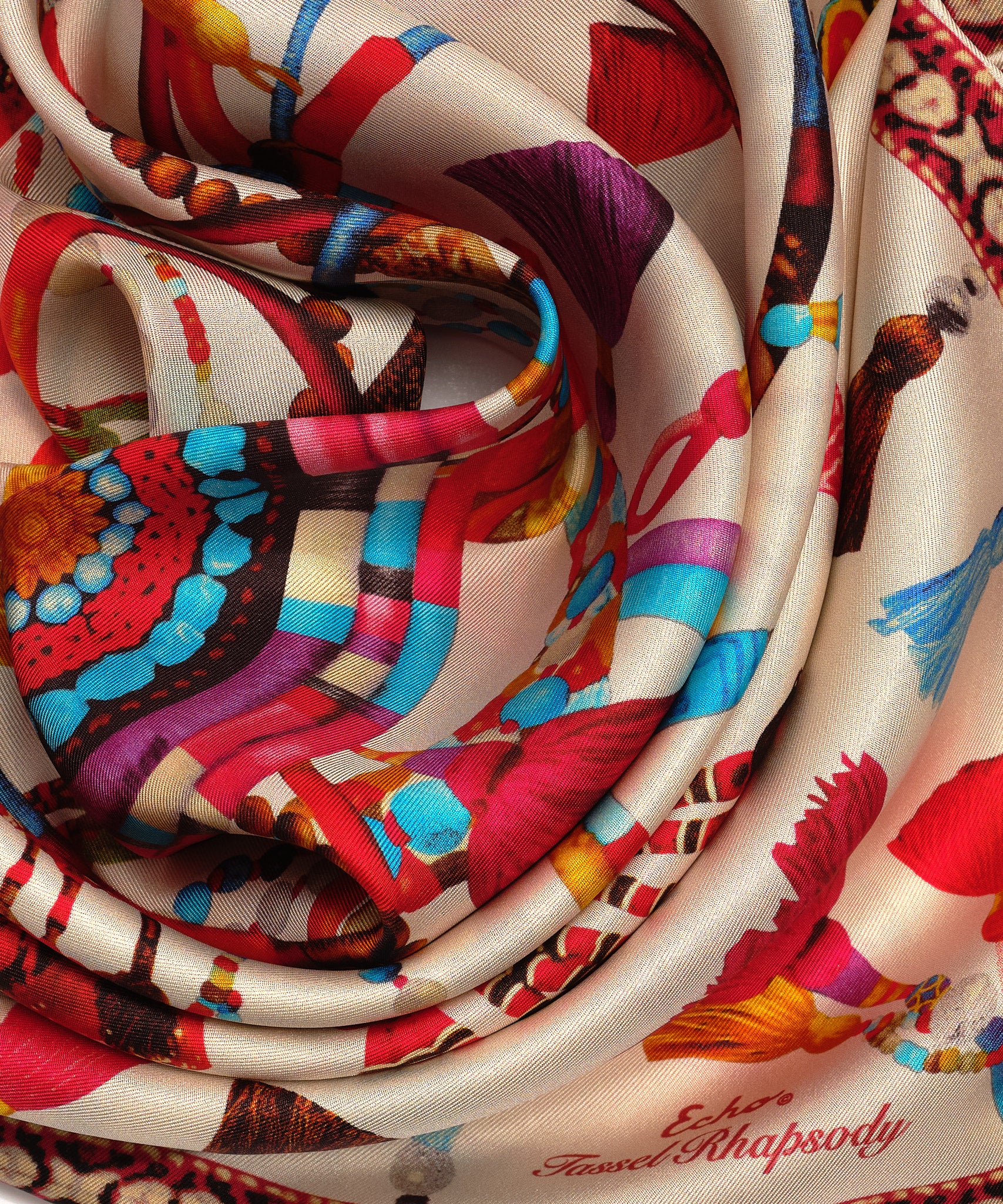 Tassel Rhapsody 35 Silk Square Scarf - Image 3