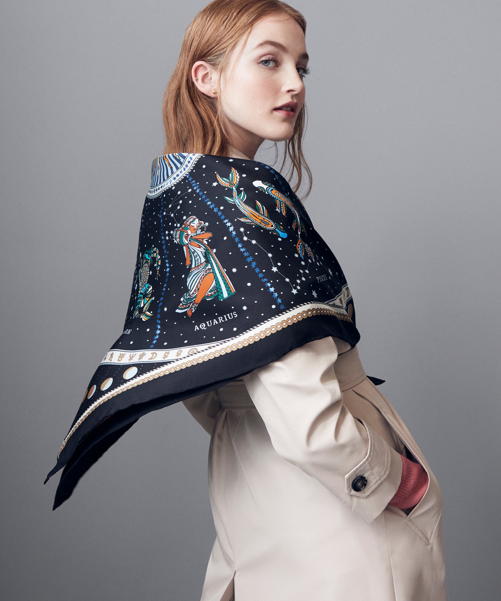 Written In The Stars 35 Silk Square Scarf - Image 3