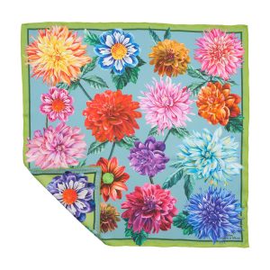 Dahlias In Bloom 23 Silk Bandana