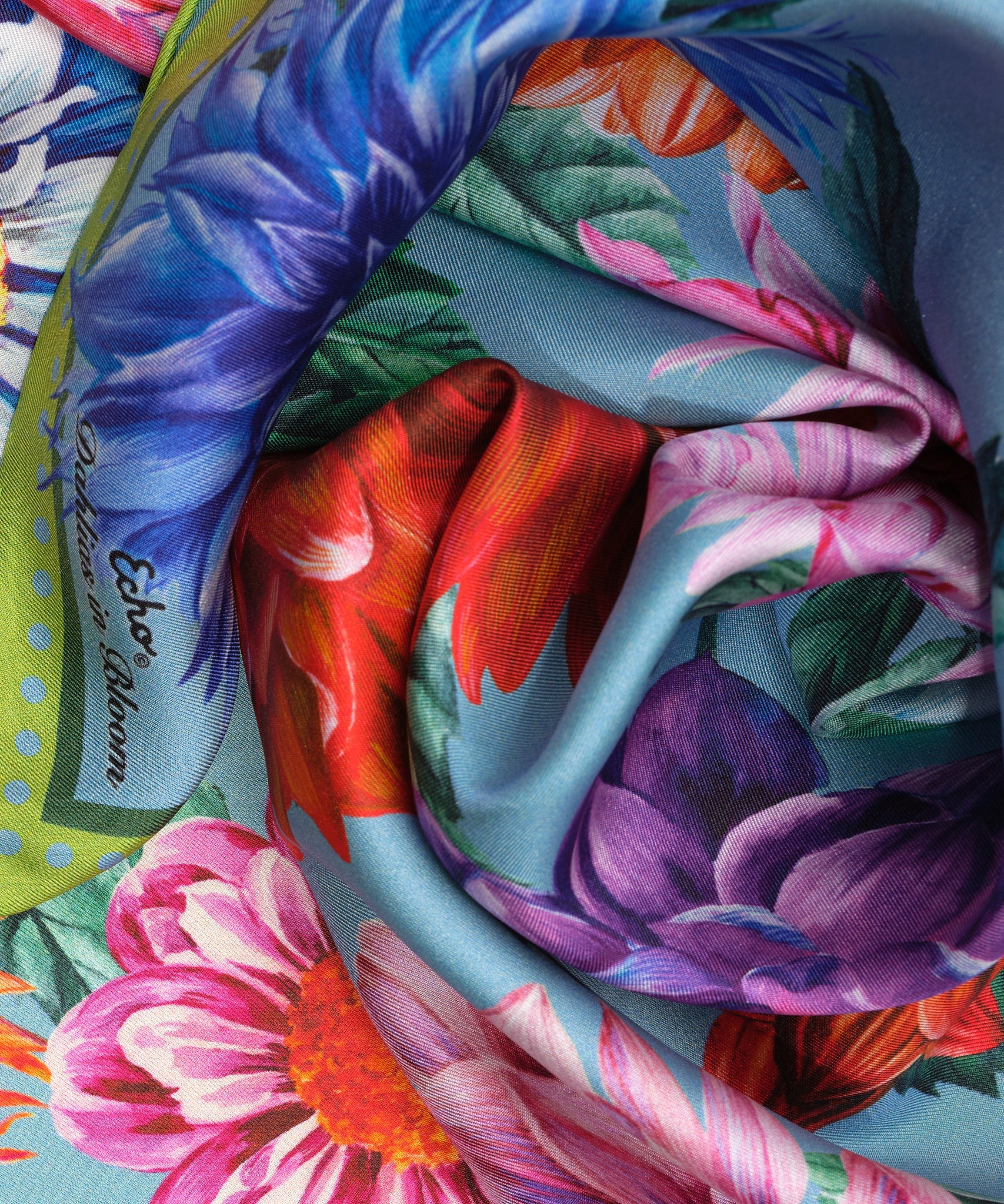 Dahlias In Bloom 23 Silk Bandana - Image 5