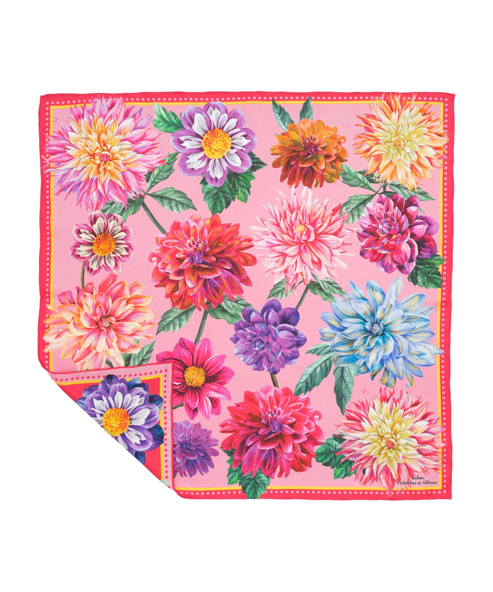 Dahlias In Bloom 23 Silk Bandana - Image 11