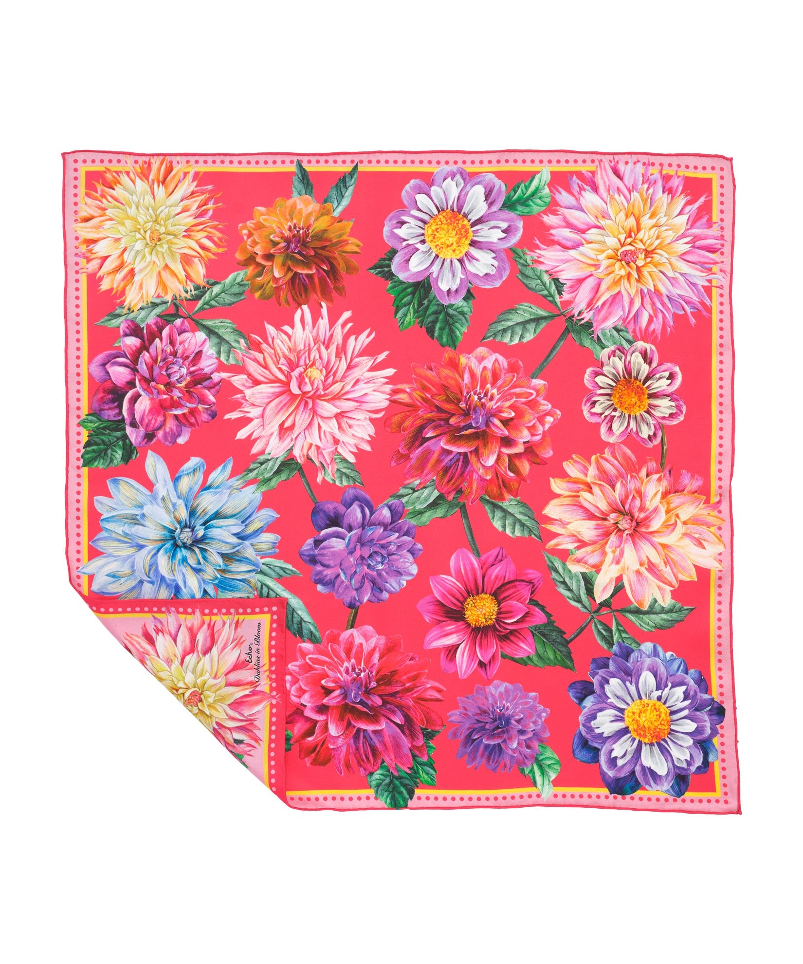 Dahlias In Bloom 23 Silk Bandana - Image 13