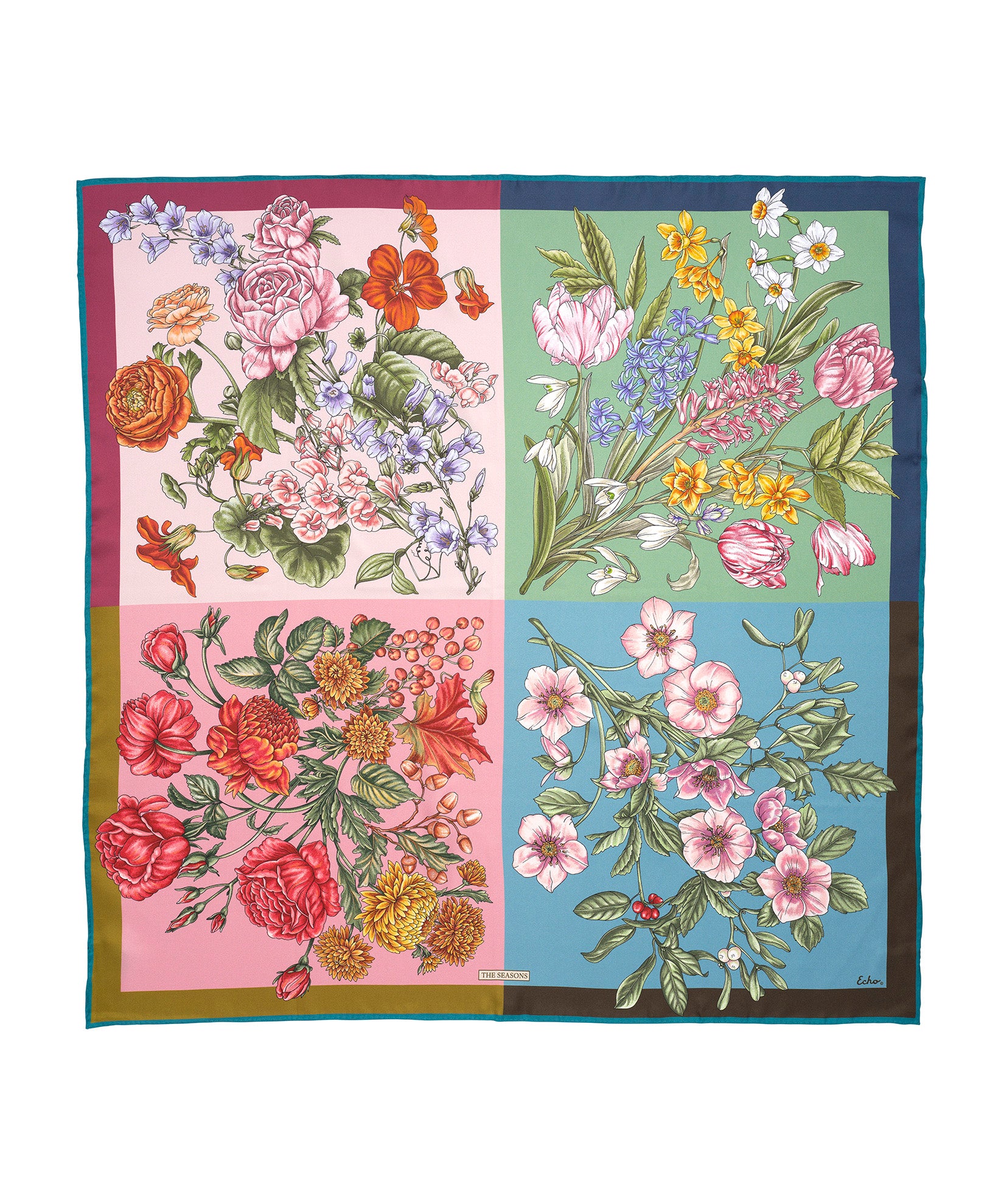 The Seasons 35 Silk Square Scarf