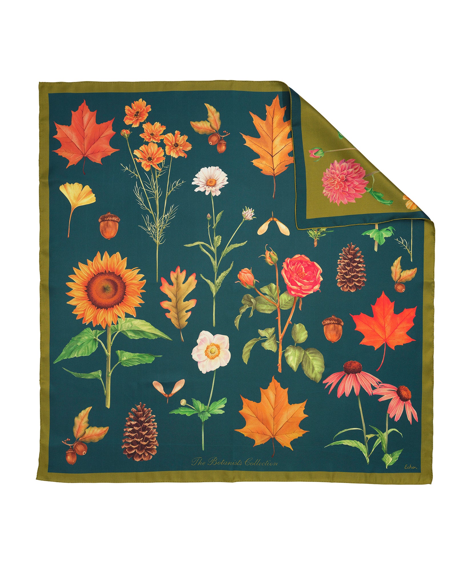 The Botanists 35 Silk Square Scarf