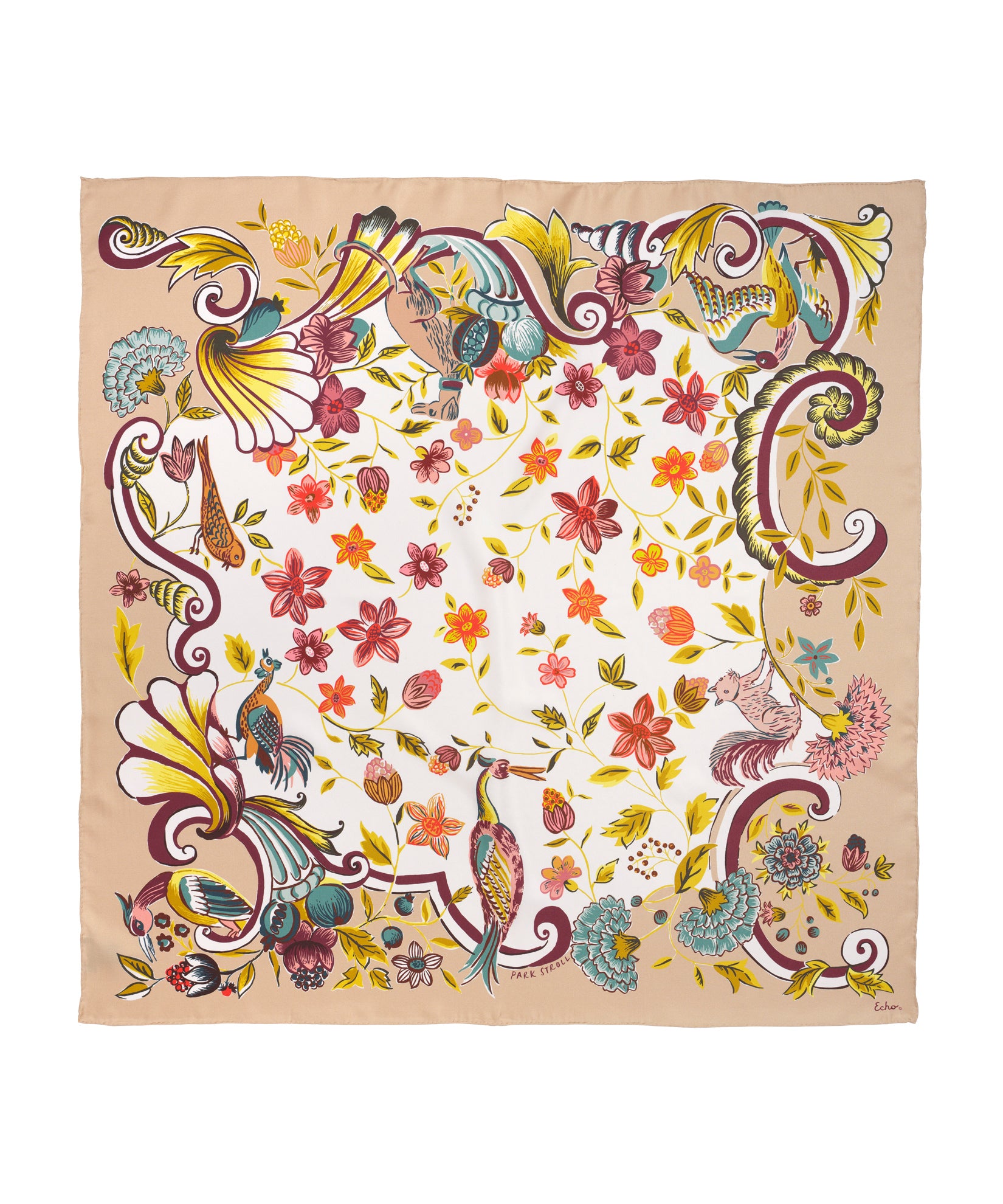 Park Stroll 35 Silk Square Scarf