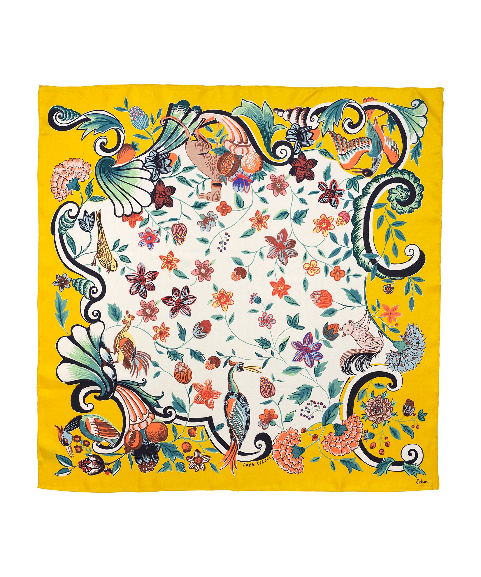 Park Stroll 35 Silk Square Scarf - Image 13