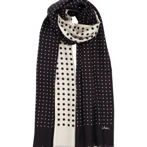 Tubular Silk Dot Scarf