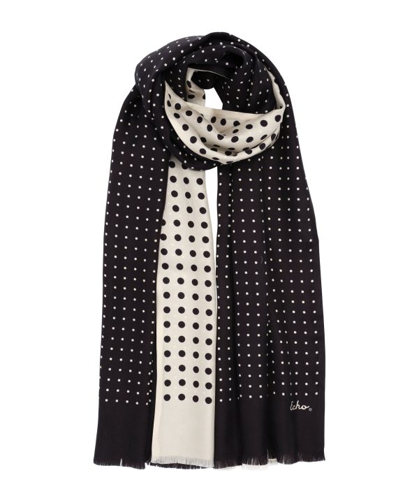 Tubular Silk Dot Scarf