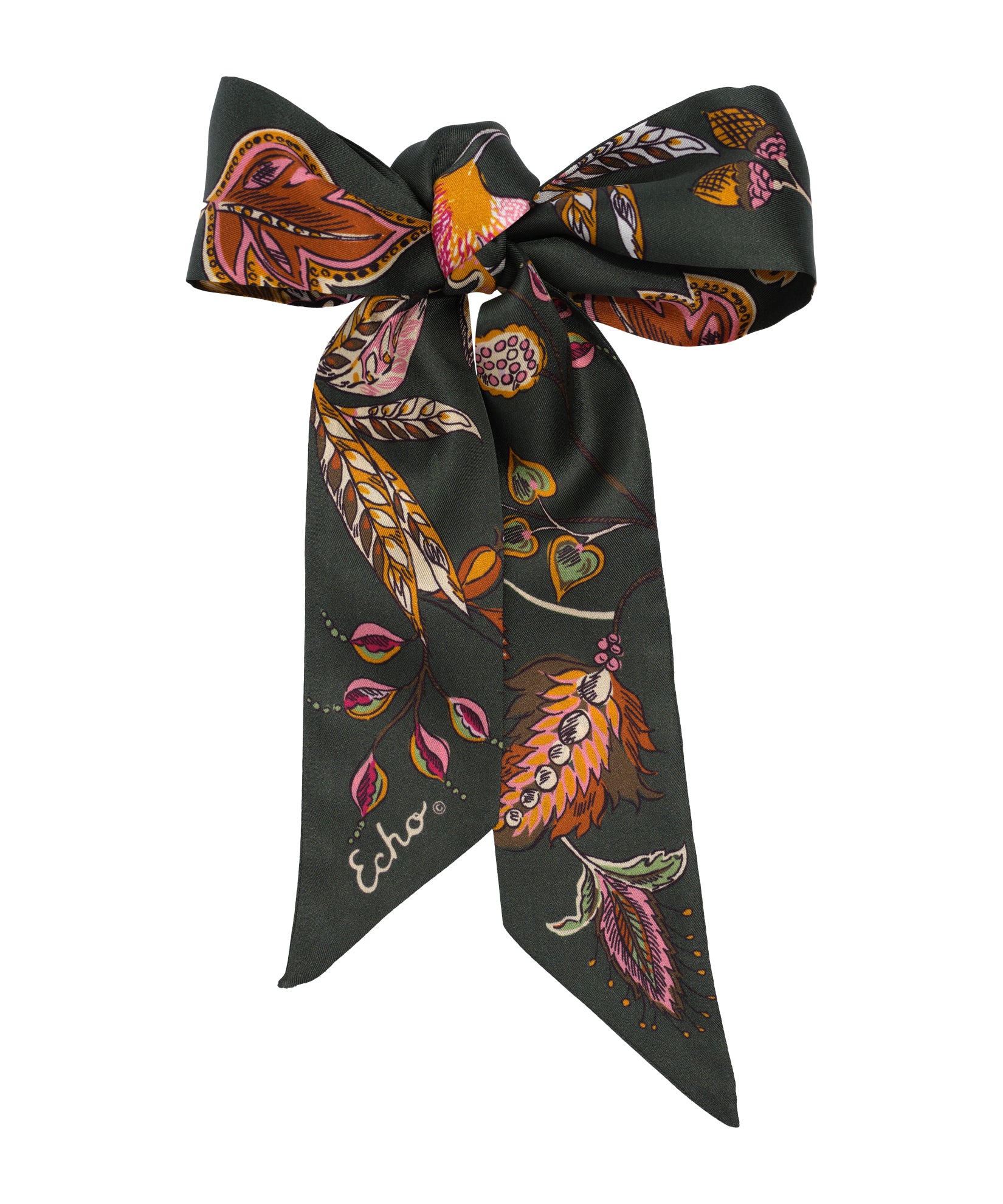 Falling Leaves Silk Ribbon Scarf - Image 10