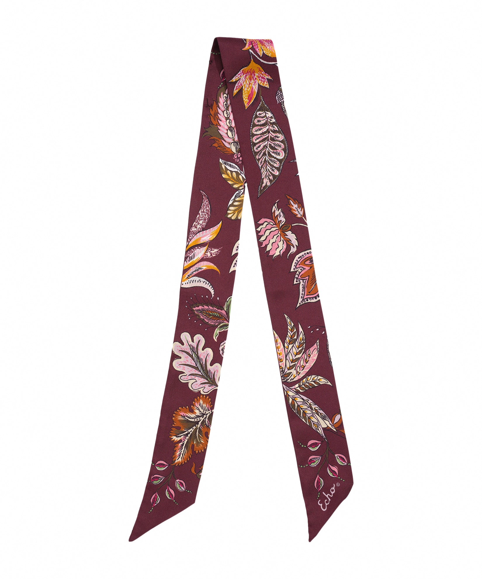 Falling Leaves Silk Ribbon Scarf - Image 12