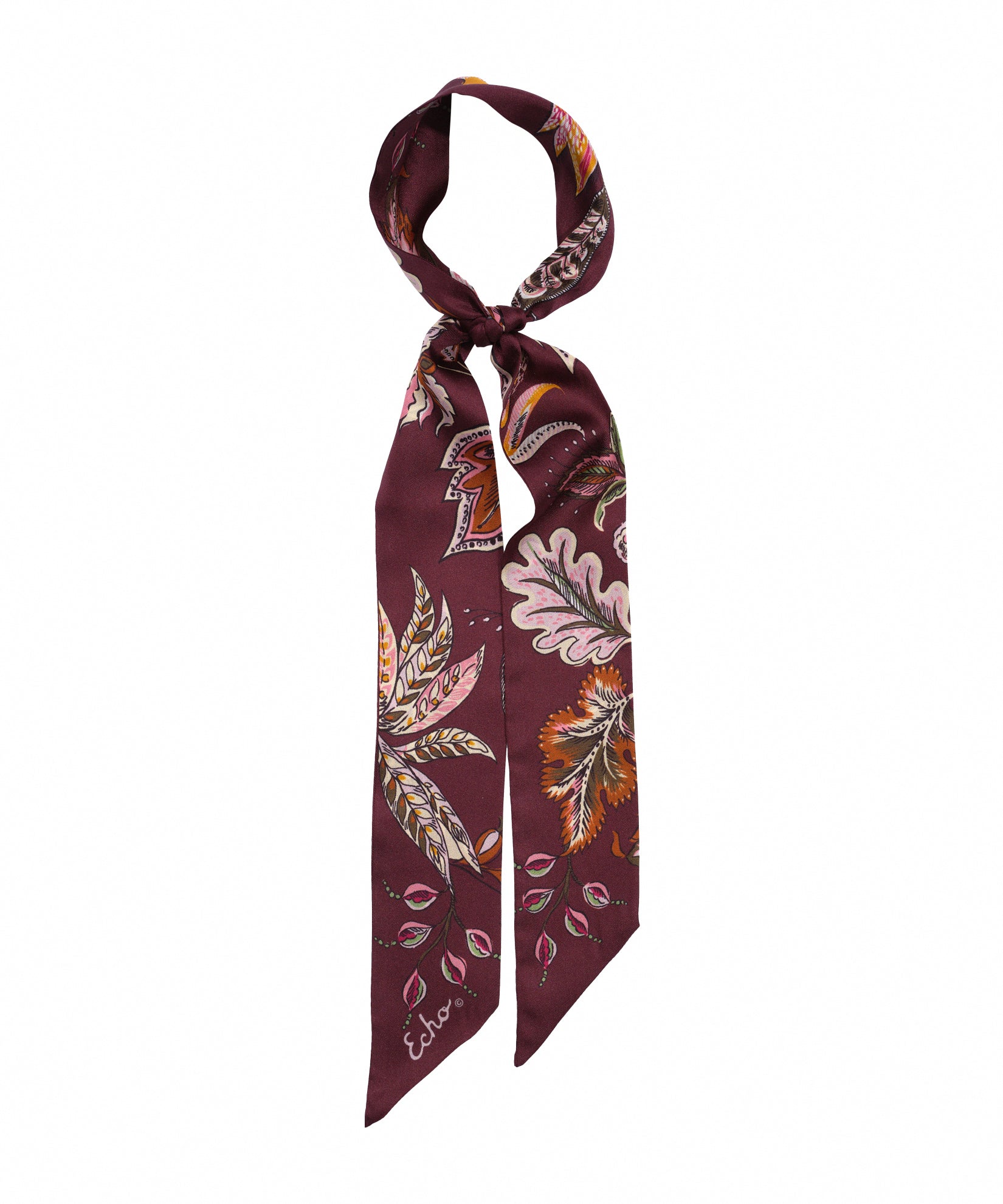 Falling Leaves Silk Ribbon Scarf - Image 11