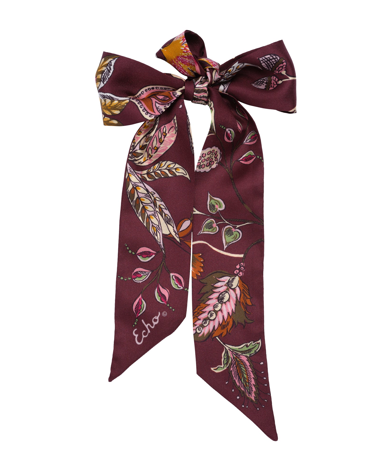 Falling Leaves Silk Ribbon Scarf - Image 15