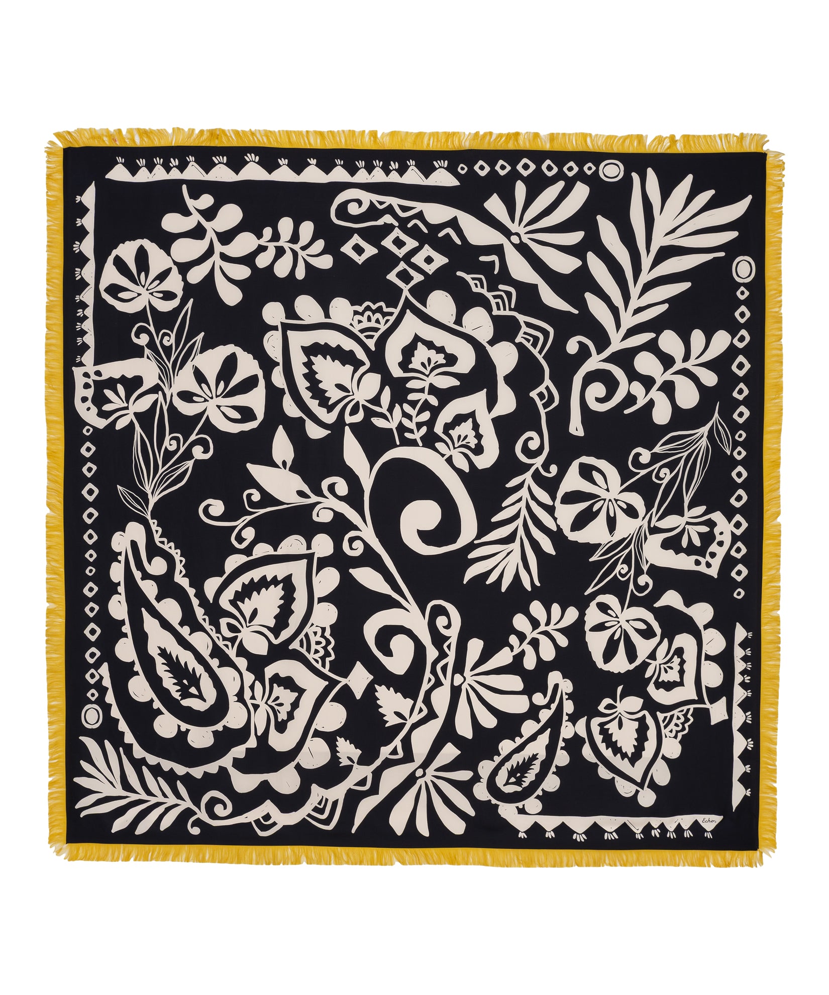 Park Paisley Oversized Silk Square Scarf