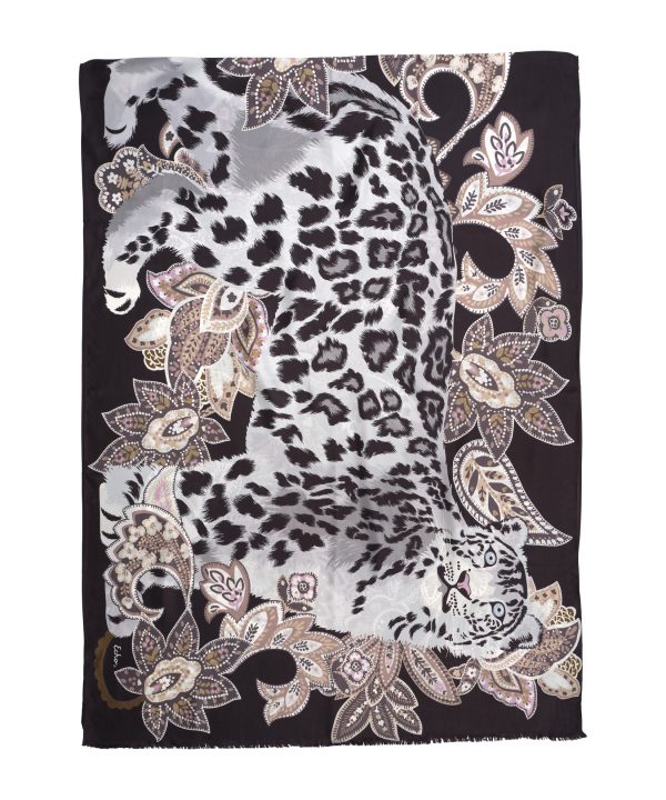 Snow Leopard Silk Wrap - Image 3