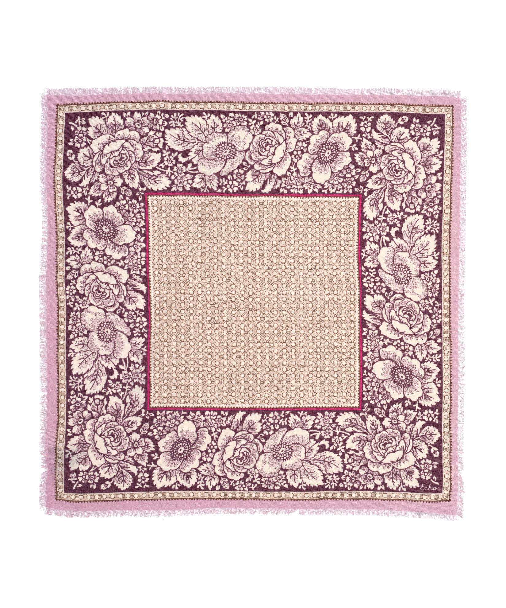 Vintage Floral Dot Wool Bandana - Image 10