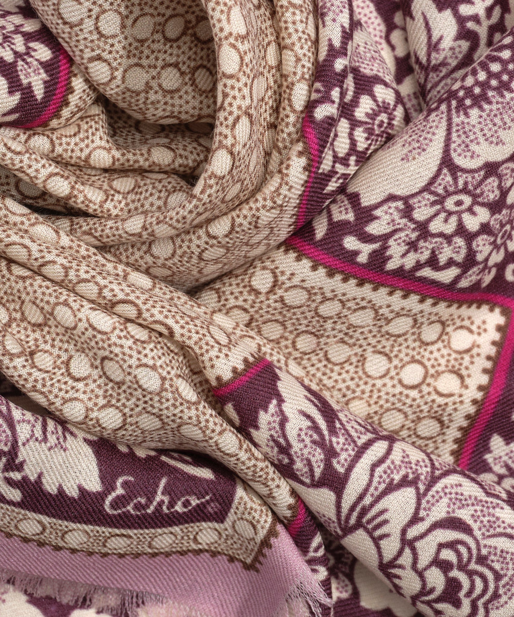 Vintage Floral Dot Wool Bandana - Image 12