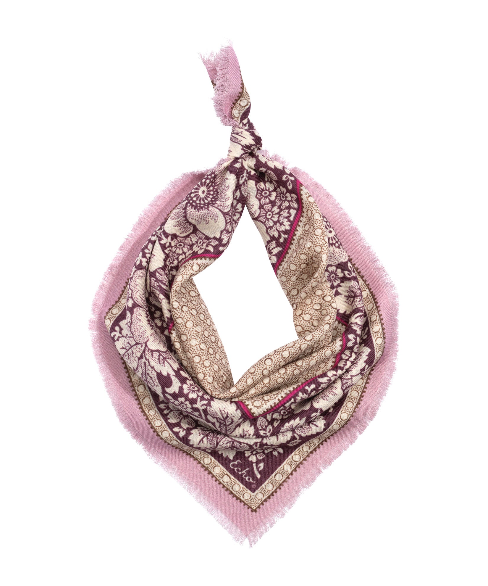 Vintage Floral Dot Wool Bandana - Image 11