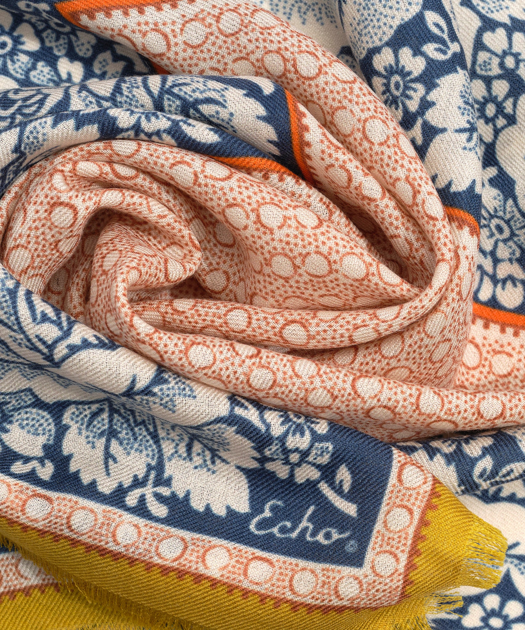 Vintage Floral Dot Wool Bandana - Image 9